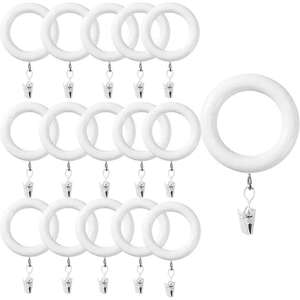 Nueva venta personalizada ventana de madera cortina cortinas ojal anillo decoración del hogar cortina de madera anillo de la India - Product Image 3