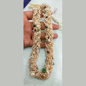 Natural Freshwater Pearl Necklace Gemstone Pearl <b>Crystal</b> Beaded Knitted Necklace Fancy Modern Beach Jewelry for Ladies Girls - Product Image 3