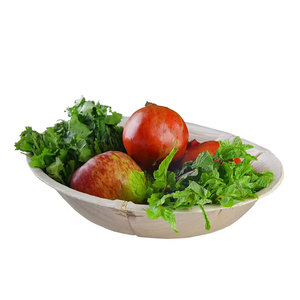 Bols profonds en feuilles de palmier naturelles Vaisselle biodégradable écologique jetable pour les hôtels de mariage-pour le service de fruits de dessert - Product Image 5