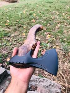 Hacha de acero de Damasco de alta calidad, hacha multiusos Industrial, mango de madera de diferentes colores, ejes de diseño Popular, fábrica directa - Product Image 5