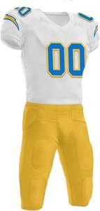 ชุดกีฬาผู้ชายคุณภาพสูง ชุดฟุตบอลอเมริกัน ชุดฟุตบอล น้ำหนักเบา ผลิตจากโพลีเอสเตอร์ 100% สีปรับแต่งได้ บริการ OEM - Product Image 4