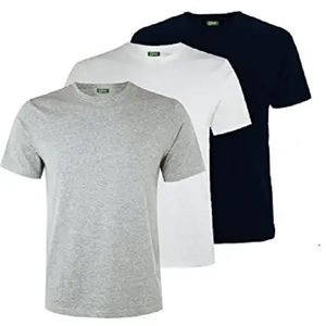 T-shirts 100% coton sans logo, manches courtes, col rond, écologiques, différentes tailles et couleurs pour hommes à prix raisonnable - Product Image 5