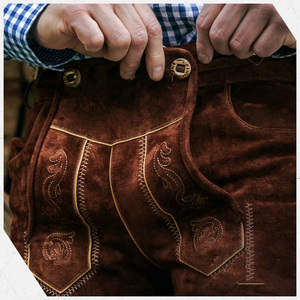 สำหรับทุกเพศฤดูร้อน Oktoberfest lederhosen 6XL พิมพ์ลายสัตว์แห้งเร็วระบายอากาศกลางป้องกันริ้วรอยปักยาวสั้นสตรีท - Product Image 3