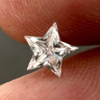 Diamant en forme d'étoile de laboratoire fantaisie taille CVD diamant unique en vrac pour bijoux personnalisés et bagues de fiançailles