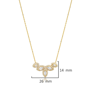 Marquise CZ Pierre Collier Turc À La Main 925 Bijoux En Argent Sterling Femmes À La Mode - Product Image 2
