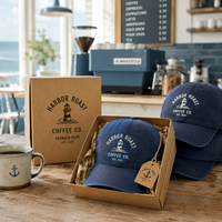 Boîtes en carton pour casquettes homme AT PACK – Emballage personnalisé pour casquettes avec logo – Articles promotionnels pour cafés
