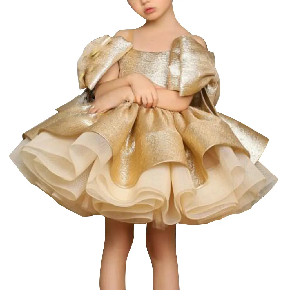 Vintage Tutu Dresses for Girls Puffy Mini Dress for Kids for 6 8 9 Years Old Children's Party Clothing from China
