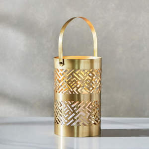 Ramadan Festive Tabletop Decorations Moroccan Gold Metal Votive <b>Candle</b> <b>Holder</b> for Home & <b>Garden</b> - Product Image 1