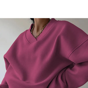 Sudadera de Invierno para Mujer, Tejida, 100% Algodón, Talla Grande, Informal, Holgada, con Capucha y Logotipo Frontal, a Precio Económico - Product Image 4