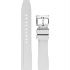 JD371 Correa de Reloj Inteligente de Silicona Blanca Elástica y Transpirable de Alta Calidad, Deportiva, Suave, Ligera, Resistente al Agua, Unisex, 18-24 mm, Personalizable - Product Image 1