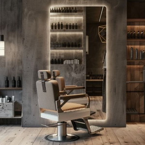 Modern Wood <b>Foldable</b> Salon <b>Mirror</b> Station Model 149-Commercial Use for Hotel Gym Mall & Workshop by Salon Furniture - Product Image 2