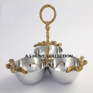 Branche d'arbre doré aluminium métal moderne feuille Design bol table de mariage pièce maîtresse et décoration affichage floral - Product Image 5