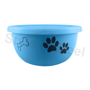 Dark Sky Blue pet lid <b>bowl</b> <b>portable</b> pet <b>bowl</b> Dish Pet <b>Bowl</b> Stainless Steel Insulated Stainless Steel - Product Image 1
