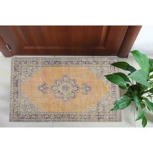 Tapis turc à motifs floraux, tapis imprimé, décoration intérieure, design anatolien, tapis à poils doux - Product Image 5