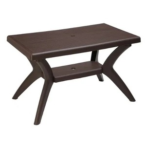 Vara Merchants Table à manger d'extérieur pliante en plastique brun Long bureau meubles de jardin pour la maison Restaurant hôtels modernes cuisines - Product Image 1