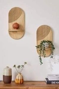 Estante y estantes de madera orgánica Natural 100% hechos a mano con técnica pulida para decoración de pared y hogar colgante de pared de varias formas - Product Image 4