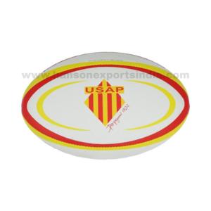 Balón de Rugby Promocional con Diseño de Logotipo Totalmente Personalizado, Material Sintético de Goma, Vejiga de Alta Retención de Aire, Fabricante - Product Image 5