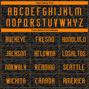 Uniformes de Voleibol Sublimados con Estampado Animal Negro y Naranja, Diseño Nuevo, Personalizados, Ajuste Compresivo, Unisex, 100% - Product Image 6