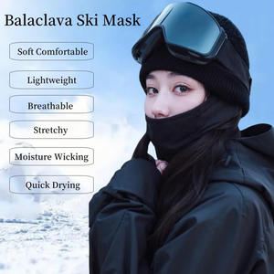 หน้ากากบาลาคลาวาผ้าพลัฌอุ่นๆ  รับสกรีนโลโก้  ระบายอากาศได้ดี ผลิตจากผ้าโพลีเอสเตอร์ 100% สำหรับกีฬาฤดูหนาว ตกปลา กิจกรรมกลางแจ้ง - Product Image 2