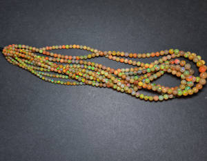 Cuentas de ópalo de fuego facetadas etíopes 17 pulgadas 43 CT 9mm-14mm Natural tratado térmicamente 4-6,50mm bolas lisas 20mm 8mm 3mm bola suelta - Product Image 5