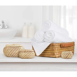 Minimalist Style Fruit <b>Laundry</b> Hamper Collapsible Seagrass Woven <b>Wicker</b> Kitchen Storage Organization Bamboo Shopping Storage - Product Image 5