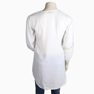 เสื้อชีฟองตาข่ายผู้หญิง - สีขาว - Product Image 4