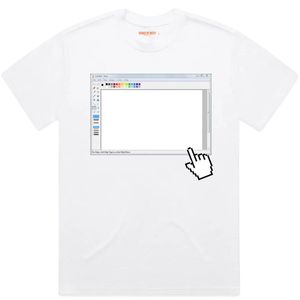 Paint Program Graphic <b>T</b> <b>Shirt</b> <b>for</b> Men and <b>Women</b> Retro Computer Paint Design <b>White</b> Cotton Artist streetwear Tee - Product Image 1