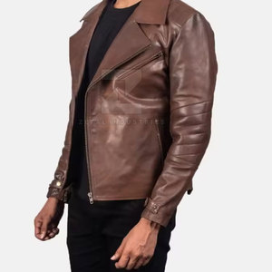 Customized Design <b>Faux</b> <b>Leather</b> Formal Winter <b>Jacket</b> with Front Logo Waterproof & Windproof Pakistan Manufacturer for <b>Men</b> - Product Image 2