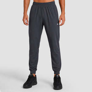 Joggers Hyper Fit Charcoal pour hommes, 100% coton, coupe classique, pantalon long, logo personnalisable, décorations avec trous et fermetures éclair disponibles, tailles XL à 6XL - Product Image 2
