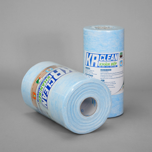 Krclean แผ่น200สีฟ้าขนาด20x20ซม. 1ชั้นผ้าเช็ดทำความสะอาดห้องครัวแบบม้วนกระดาษดูดซับสำหรับทำความสะอาดพื้นผิวห้องครัวสำหรับผ้าเช็ดปากมื้อค่ำ - Product Image 5