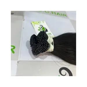 Keratin I tip Brazilian Wholesale Italian Keratin Glue Black Color Human Hair Straight High quality Best price