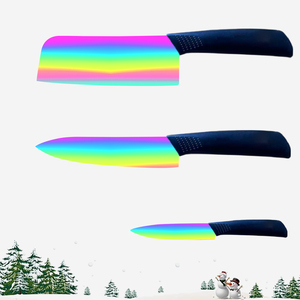 Couteau de chef à revêtement céramique très vendu, compatible lave-vaisselle, ambidextre, pour le camping en plein air - Fabrication artisanale, livraison rapide - Product Image 1