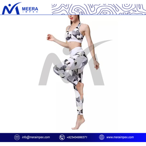 Custom Women Sublimation Yoga Set Quick Dry Breathable Sports <b>Bra</b> Leggings Gym Workout Activewear OEM Logo Printed - Product Image 4