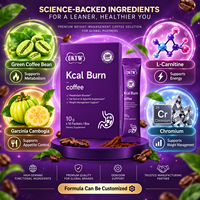 OKTW Kcal Burn Café en Poudre : Stimulant Métabolique, Coupe-Faim, Gestion du Poids, Complément Alimentaire, Marque Privée