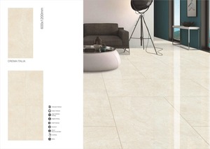 Daina กระเบื้องพอร์ซเลนขัดเงางาช้างสีเบจ600x1200มม. แผ่นเซรามิกลายไม้และหินอ่อนสำหรับผนังและพื้น - Product Image 3