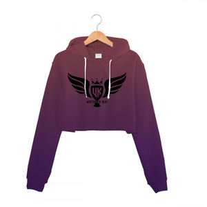 Sublimé Hiver Casual Tricoté Crop Top Hoodies Femmes Solide À Manches Longues Mode Sweats - Product Image 5