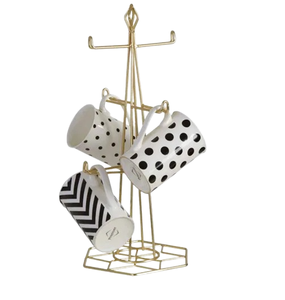 Soporte para tazas de café para utensilios de cocina del hogar, diseño moderno, encimera de cocina, soporte para tazas de Metal de hierro - Product Image 6