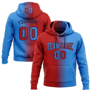 Sweat-shirt à capuche personnalisé avec dégradé de couleurs pour homme, 100% polyester, impression par sublimation, nom et numéro de l'équipe, vêtements décontractés pour l'automne - Product Image 1