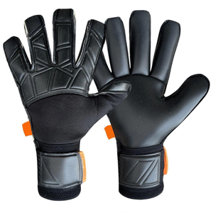 Gants de gardien de but en cuir durables de style nouveau, respirants, imperméables/coup-vent, antidérapants, design à doigts entiers, sangle de poignet réglable - Product Image 5