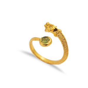 Anillo de Eternidad de Oro de 22K con Diseño de Turmalina Verde, Anillo de Boda Vintage, Joyería de Plata de Ley 925 Hecha a Mano, Venta al Por Mayor, Tendencia - Product Image 1