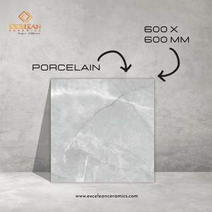 Carrelages de sol en porcelaine argent moderne 60x60 cm Carrelages De Sol Vitrifiés 24x24 cm Porcelanato Carrelages muraux Utilisation salle de bain Europe - Product Image 3