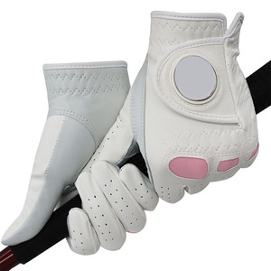 Gants de golf pour adultes de qualité supérieure en gros avec logo personnalisé en cuir véritable respirant pour les mains - Product Image 3