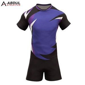 Stylish Men Rugby Uniform Custom Colors Available Short Sleeve Jersey And Shorts Perfect Fit For Team Training Competitions - Product Image 1