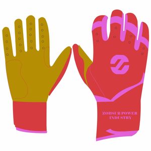 Gants de baseball de softball personnalisés de la meilleure qualité pour les hommes Gants de frappe professionnels à manchette longue Caractéristique respirante imprimée - Product Image 5