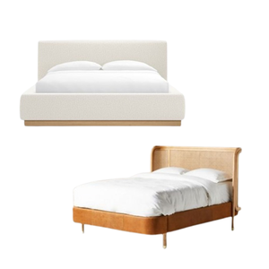 Lit nordique en bois de teck naturel Lit en bois super confortable Queen Size directement à l'usine - Product Image 4