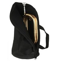 Brass Bugle Call Gold Plated Trumpet Cavalry Horn with Mouthpiece Carrying Bag Musical Instrument for Beginners School Band