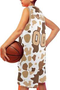 Tenues de basket-ball légères et respirantes, taille plus, couleur personnalisée, haute qualité, 100% polyester pour hommes adultes - Product Image 2