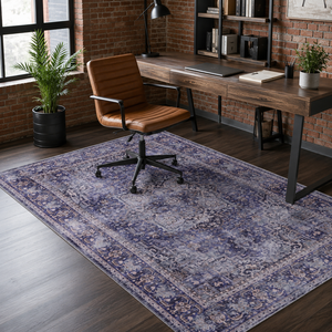 Alfombra Lavable Vintage Indigo RWDV1010 de Rug Weavers, Venta al por Mayor, 10 Tamaños Disponibles - Product Image 3