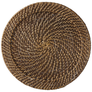 Chargeur en rotin tissé à la main Vaisselle durable naturelle en gros Assiettes décoratives légères pour restaurants - Product Image 2