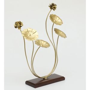 Aldan Accessoire de table en métal moderne avec forme de fleur léger pour la décoration intérieure Design d'intérieur élégant - Product Image 3